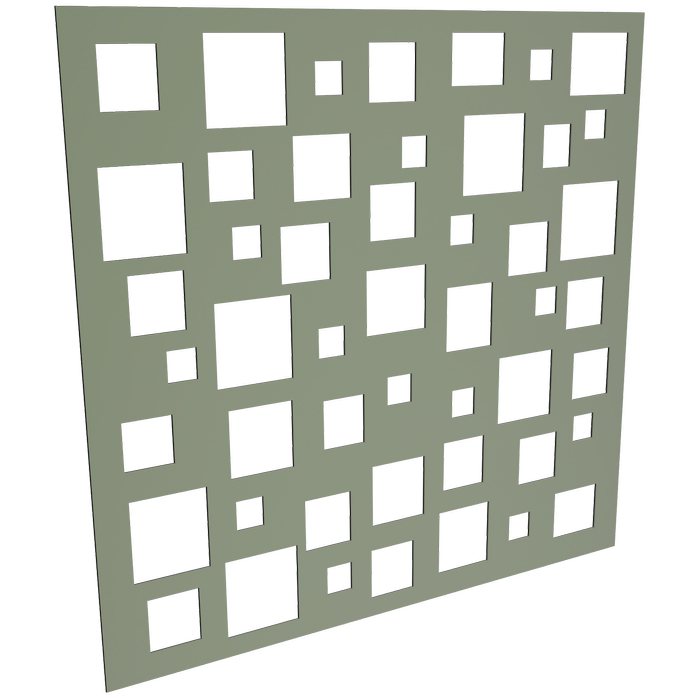 ProtectorAl 300-1200 x 300-1200mm Pale Eucalypt Squares Unframed Solid Aluminium Decorative Panel