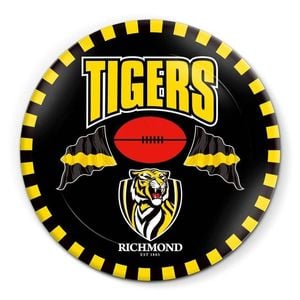 AFL Snack Plate - Richmond Tigers - 20cm diameter - Melamine - Single