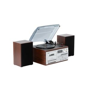 Lenoxx Turntable Player FM Radio - Brown