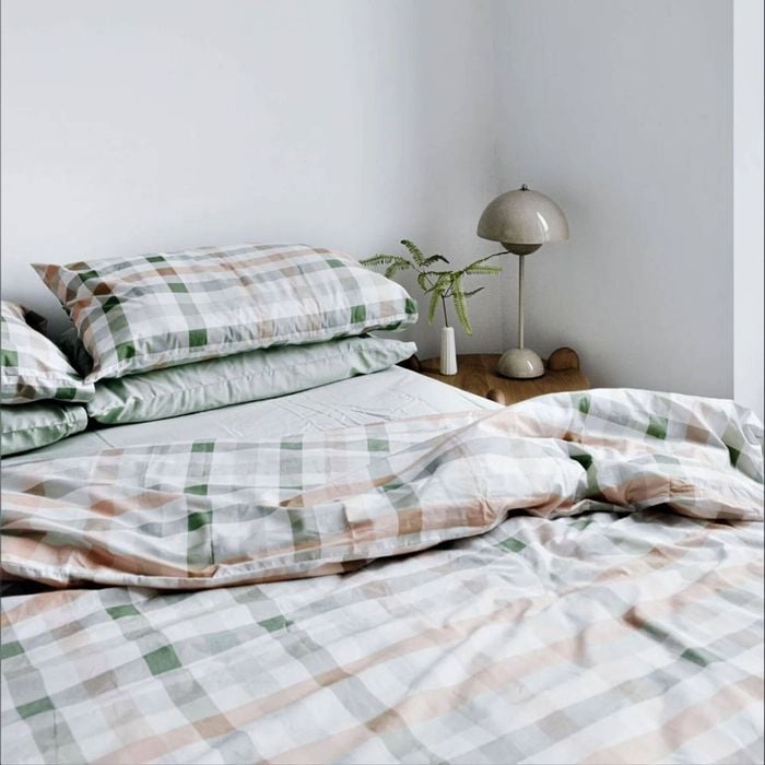 Bulbul Home 250tc Organic Cotton Quilt Bedding Cover Desert Plaid Queen