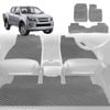 6D Diamond Car Floor Mats for Isuzu D-Max Crew Cab 2020-Current-Full Set-Grey-Outback GT
