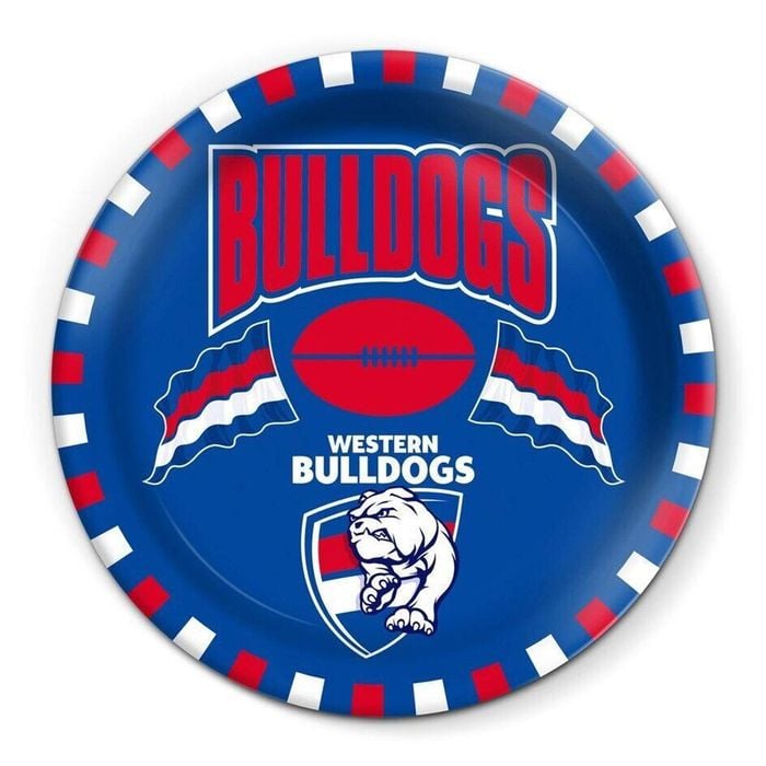AFL Snack Plate - Western Bulldogs - 20cm diameter - Melamine - Single