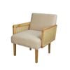 Levede Rattan Armchair Rubberwood Frame Natural