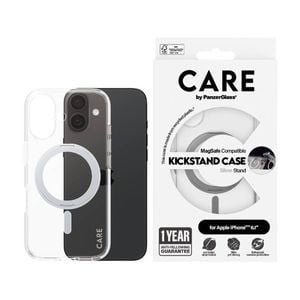 Panzer Feature MS&KS Phone Case for iPhone 16 Military Grade Protection - Silver