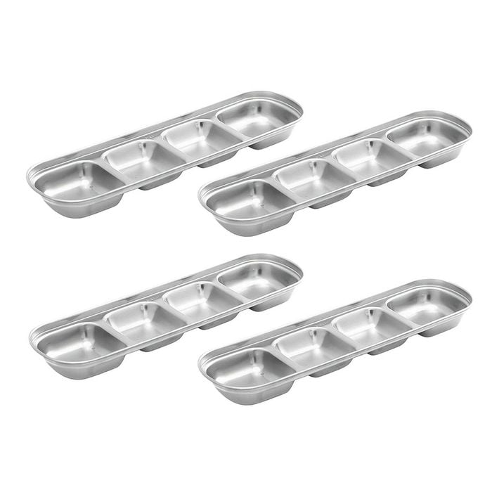SOGA 26cm Silver Divided Sauce Pan – 4 Compartments