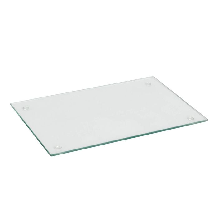 Glass Chopping Board - 40 x 30cm - Clear - Kitchen Dining Place Mats Cutting Mat Worktop Saver Cooking & Food Prep