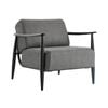Oikiture Wooden Armchair Lounge Sofa Chair Fabric Accent Armchairs Grey