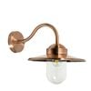 CLA Lighting Payong Exterior Sun Hat Shape with Clear Glass Wall Light IP44 Copper