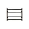 Forme Black Satin 4 Bar Round Heated Towel Rail