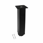 Adoored 40 x 40 x 230mm Black Square Table Leg