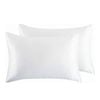 Catzon 2 Pcs Luxury Silky Satin Pillowcases with Zipper for Hair and Skin 50X75cm-White