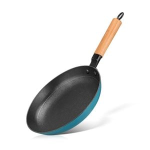 Fissman Frying Pan With Wooden Handle Seagreen Turquoise 24x4.5cm