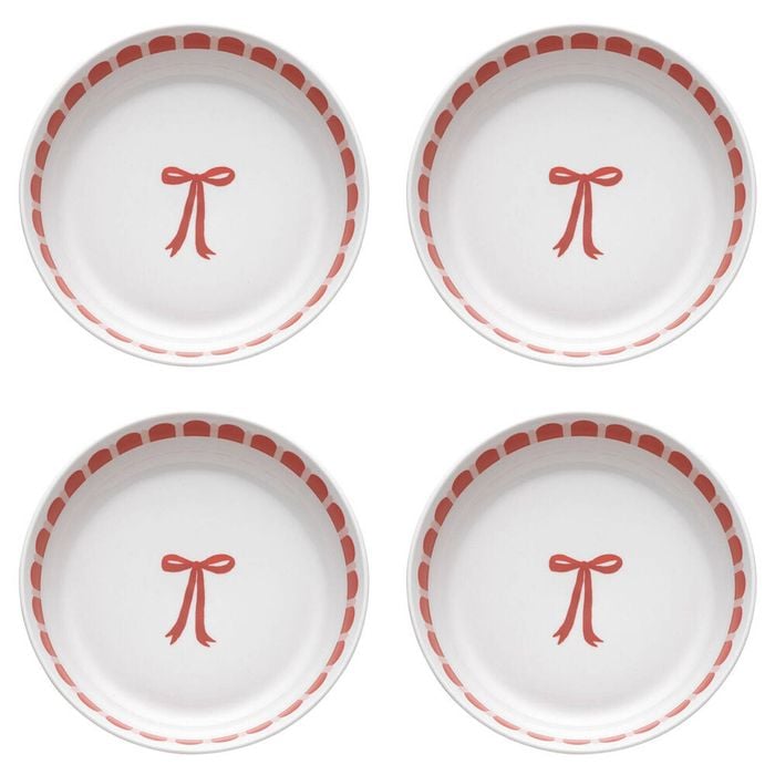 4PK Porto Porcelain Night Before Christmas Dinner Bowl 21.5cm Bow