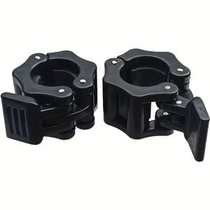 Pair Olympic Barbell Weight Bar Lock Jaw Collars