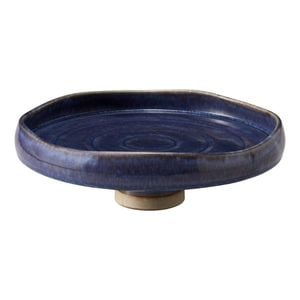 Ecology Rhodes Footed Plate 29x10cm Midnight
