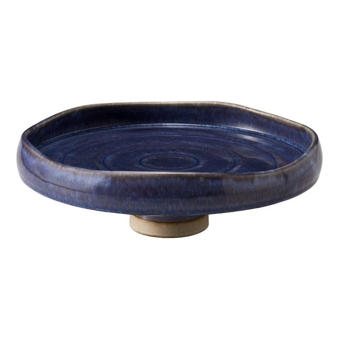 Ecology Rhodes Footed Plate 29x10cm Midnight