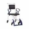 Compact Shower Commode Chair For Small Adults - Cushioned Seat, Swing Armrests, 90kg Capacity