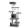 Costway 170 cm Cat Tree Tower Multi-level Cat Climbing-Grey