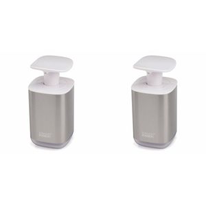2PK Joseph Joseph Presto Steel 8x16cm Bathroom/Kitchen Soap Liquid Dispenser