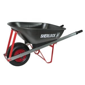 Sherlock 100L Snag Free Steel Tray Extra Wide Wheel Wheelbarrow