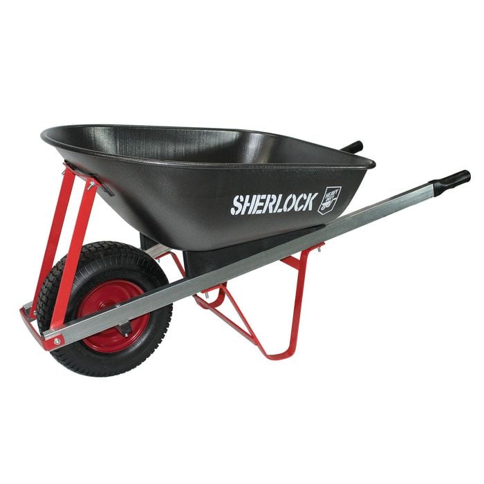 Sherlock 100L Snag Free Steel Tray Extra Wide Wheel Wheelbarrow