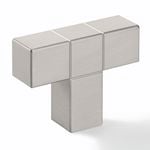 Hafele 46 x 34mm Nickel Brushed Cabinet Knob