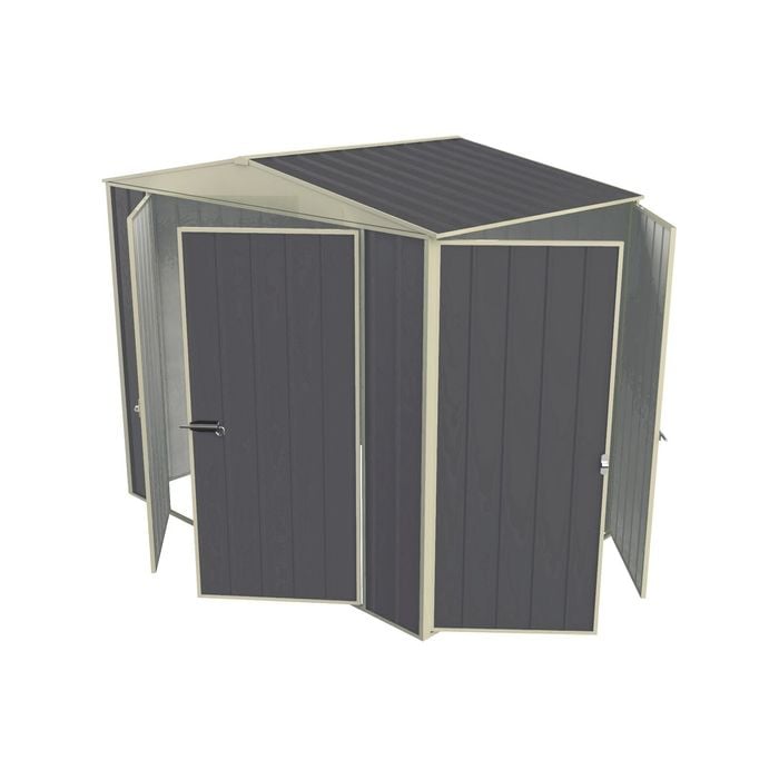 Build-a-Shed 2.3 x 1.5 x 2.3m Gable Double Hinged Side Door Shed - Grey