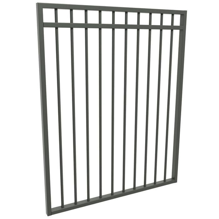 ProtectorAl 975 x 1200mm Woodland Grey Aluminium DTR All Up Pool Gate