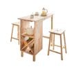 Natural Signature Verona 3pc Wine Bar Table/Stool Set