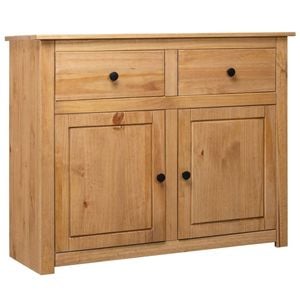 vidaXL Solid Pinewood Sideboard 93x40x80 cm Panama Range Drawer Side Cabinet