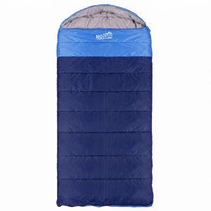 Mountview Sleeping Bag Extra Wide 230x100cm 3 Season Waterproof Hiking Blue