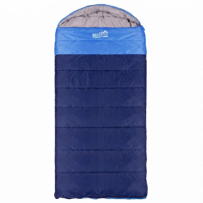 Mountview Sleeping Bag Extra Wide 230x100cm 3 Season Waterproof Hiking Blue