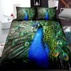 3D Blue Peacock 340 Bed Pillowcases Quilt Queen Size