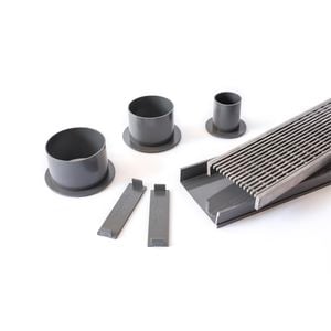 Grates 2 Go 1250mm Grey Wedge Wire Shower Grate Modular Kit