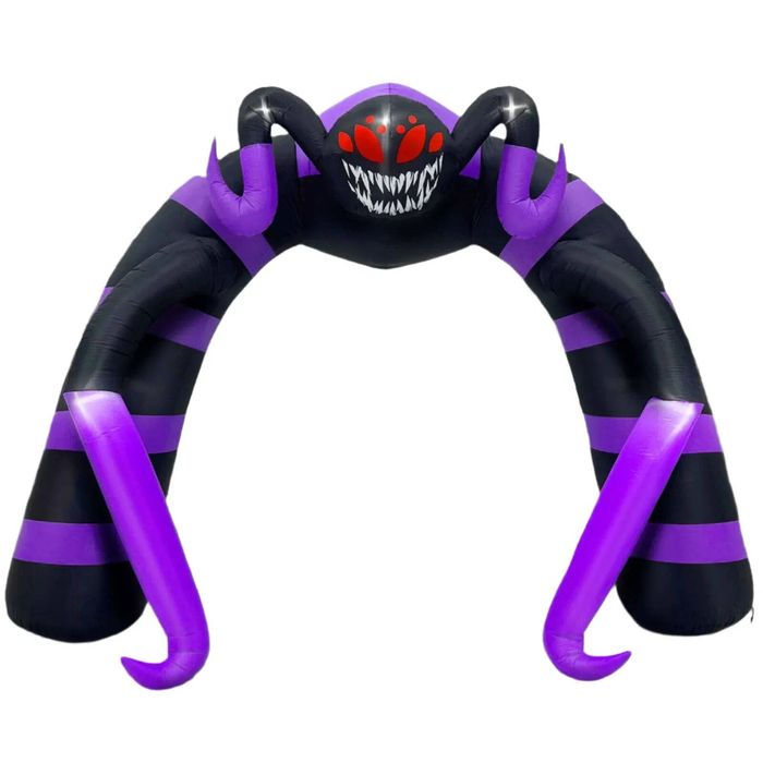 Lifebay Halloween Spider Arch Inflatable with LED Lights