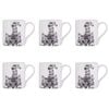 6x Ashdene Chester The Cat Drinking Mug Cup Dinnerware 370ml Animal Art