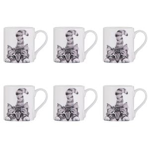 6x Ashdene Chester The Cat Drinking Mug Cup Dinnerware 370ml Animal Art
