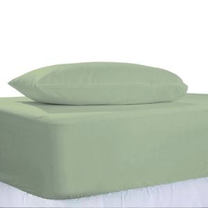 The Lighthouse Washed Cotton Combo Bedding Set With Pillowcase King Sage Green