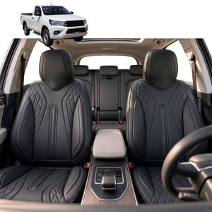 Australian Goose Front Seat Covers for Toyota Hilux Single Cab 2015 - Current - PU Leather, Black (2pc)