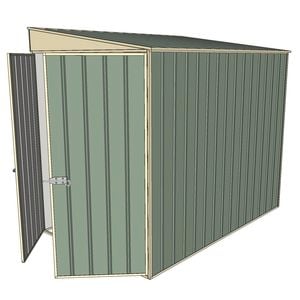 Build-a-Shed 1.5 x 2.3 x 2m Skillion Shed without Side Doors - Green