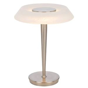 Telbix Teatro Modern Table Desk Lamp Light Metal Polycarbonate Nickel Alabastro Polished