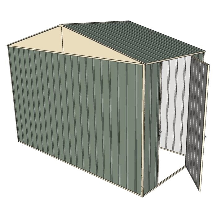 Build-a-Shed 3.0 x 1.5 x 2.3m Gable Single Hinged Side Door Shed - Green