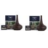 2 X Milano Decor Ultrasonic Aroma Diffusers + 6 Diffuser Oils Set Dark Wood