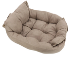 NNEOBA 3-in-1 Multifunction Dog And Cat Bed Soft Cotton Convertible Pet Mat Brown