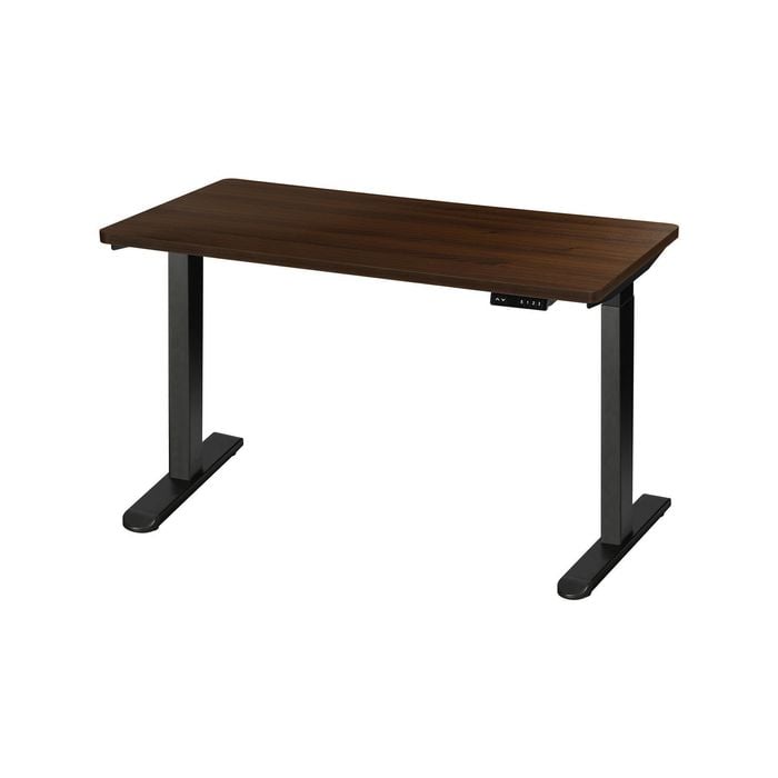 Oikiture Electric Standing Desk Dual Motor 160cm Walnut