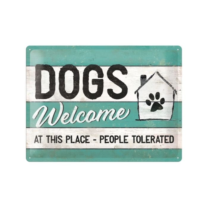 Nostalgic-Art Large Sign Dogs Welcome