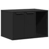 vidaXL Cat Litter Box Enclosure Black 60x40x40 cm Wood