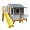 Kidzshack Delightful Shack Kids Wooden Large Cubby House Yellow Slide  3y+