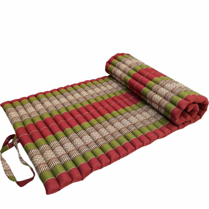 Handmade Thai Kapok Roll Up Mattress - Organic Kapok Sleeping Mat, Yoga Daybed and Floor Futon