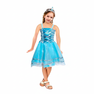 More Than Party Kids Princess Dress Fitted Bodice Flared Skirt Costume Blue
